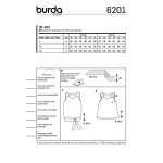 Patron burda 6201 top trapze femme col rond avec ou sans ceinture ruban - du 36 au 46 - burda - mondial ...