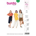 Patron burda 6204 t - shirt blouse femme rversible - du 36 au 46 - burda - mondial tissus