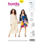 Patron burda 6226 bermuda femme ou pantalon faon jupe - culotte taille haute - du 36 au 46 - burda - ...
