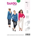 Patron burda 6230 blouse femme tunique col v - du 36 au 46 - burda - mondial tissus