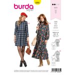 Patron burda 6265 robe col claudine pour femmes du 36 au 46 - burda - mondial tissus