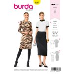 Patron burda 6267 robe fourreau pour femmes du 36 au 46 - mondial tissus