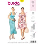 Patron burda 6312 - robe pour femmes du 34 au 46 - burda - mondial tissus