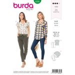 Patron burda 6326 - chemisier pour femmes du 36 au 46 - burda - mondial tissus