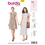 Patron burda 6339 - robe pour femmes du 36 au 46 - burda - mondial tissus