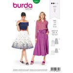 Patron burda 6341 - jupe pour femmes du 36 au 46 - burda - mondial tissus