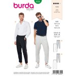 Patron burda 6350 - pantalon pour hommes du 48 au 58 - burda - mondial tissus