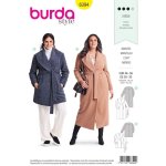 Patron burda 6394 manteau pour dames du 48 au 58 - mondial tissus
