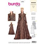 Patron burda 6398 renaissance - robe - burda - mondial tissus
