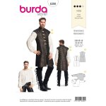 Patron burda 6399 renaissance - chemise et gilet - burda - mondial tissus