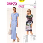 Patron burda 6639 robe jersey du 36 au 46 - burda - mondial tissus