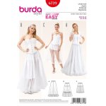 Patron burda 6739 historique jupon du 36 au 46 - burda - mondial tissus