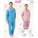 Patron burda 6741 pyjama homme du 48 au 58 - burda - mondial tissus