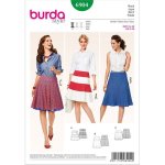 Patron burda 6904 jupe trapze du 34 au 46 - burda - mondial tissus