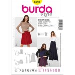 Patron burda 6980 jupe - culotte du 34 au 46 - burda - mondial tissus