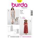Patron burda 7100 robe - burda - mondial tissus
