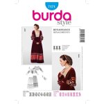 Patron burda 7171 robe historique du 36 au 50 - burda - mondial tissus