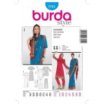Patron burda 7701 historique indienne - burda - mondial tissus