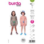 Patron burda 9192 - v�tements de plage 4 � 11 ans - burda - mondial tissus