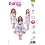 Patron burda 9197 - robes 3 � 10 ans - burda - mondial tissus