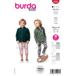 Patron burda 9208 - pantalons de jogging 104 - 146 - burda - mondial tissus