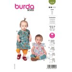 Patron burda 9239 ensemble robe manche bouffante bebe - burda - mondial tissus