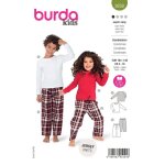 Patron burda 9250 kid ensemble tshirt pantalon �lastique - burda - mondial tissus