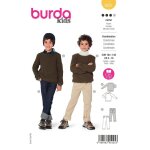 Patron burda 9251 kid ensemble pull pantalon douillet - burda - mondial tissus