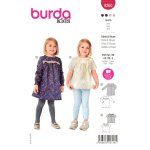 Patron burda 9260 kids - robe / blouse boutonnes dos - burda - mondial tissus
