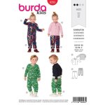 Patron burda 9293 veste et pantalon rversibles 1 mois  3 ans - burda - mondial tissus