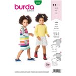 Patron burda 9296 robe pull bb ou robe  jupe fronc de 1  36 mois - burda - mondial tissus