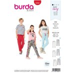 Patron burda 9300 pantalon de jogging enfant  coulisse lastique - de 7  14 / 16 ans - burda - mondial ...