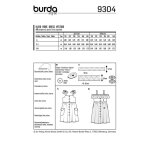 Patron burda 9304 robes chemise fille  bretelles & col bardot - de 6  11 ans - burda - mondial tissus ...