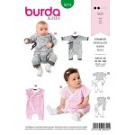 Patron burda 9314 grenouill�re crois�e pour b�b�s de 1 � 18 mois - burda - mondial tissus