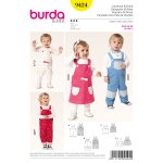 Patron burda 9424 kids salopette et robe - burda - mondial tissus