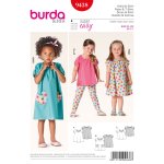 Patron burda 9438 kids robe et top - burda - mondial tissus