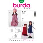 Patron burda 9447 kids robe - burda - mondial tissus