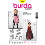Patron burda 9509 kids robe folklore de 4  10 ans - burda - mondial tissus