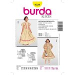Patron burda 9529 ensemble robe style louis philippe - burda - mondial tissus