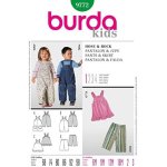 Patron burda 9772 kids pantalon et jupe de 6 mois  3 ans - burda - mondial tissus