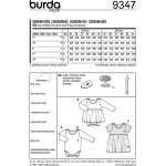 Patron burda kids 9347 ensemble enfant de 3 mois � 2 ans - burda - mondial tissus