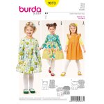Patron burda kids 9373 robe - burda - mondial tissus