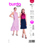 Patron burda n�5737 - robe et top 36 - 46 - burda - mondial tissus
