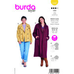 Patron burda n�5747 - veste et manteau 48 - 58 - burda - mondial tissus