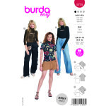 Patron burda n 5774 t - shirt 34 - 48 - burda - mondial tissus