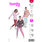 Patron burda n 5786 t - shirt 34 - 48 - burda - mondial tissus