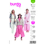 Patron burda n 5787 veste / manteau 34 - 48 - burda - mondial tissus