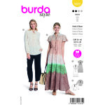 Patron burda n 5823 robe et chemisier t 36  46 - burda - mondial tissus