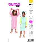 Patron burda n 9219 peignoir 4 - 11 ans - burda - mondial tissus