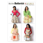 Patron butterick 6304 - tablier femme - butterick - mondial tissus